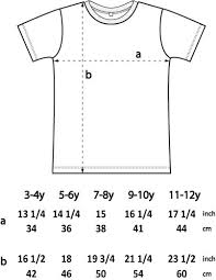 kids tee shirt size chart al nikaah com