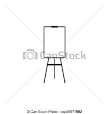 Blank Flip Chart Icon Simple Style