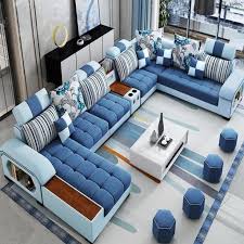 U Shaped Fabric Sectional Sofa