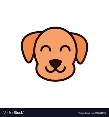 cute face dog cartoon icon