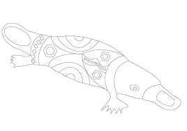 Aboriginal Art Platypus Coloring Page