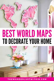 12 best world map wall art designs to
