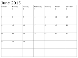 Printable June Calendar 2015 Free Template 2015 June Calendar Word