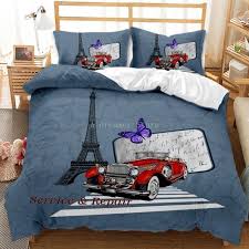 Red Jeep Duvet Cover Bed Quilts Kids