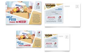 Food Bank Volunteer Postcard Template Word Publisher