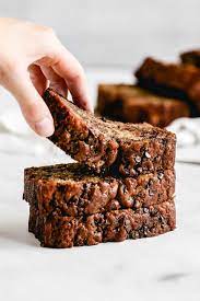 Super Moist Banana Bread With Chocolate Chips gambar png