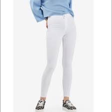 Topshop Moto Joni Jeans In White 26w X 32l