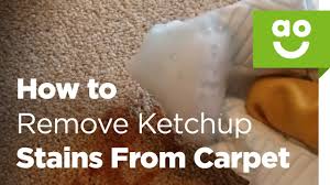 remove ketchup stains from a carpet