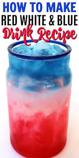 red white and blue drink and video