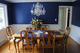 It's a bold look but i love it. Pin By Leftlanelauren On Home Sweet Home Dining Room Blue Blue Dining Room Decor Contemporary Dining Room Chair