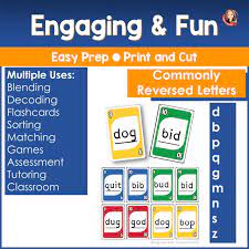 letter reversal word card game made