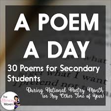 30 poems for secondary students during