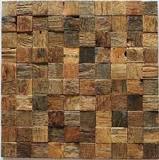 Natural Wood Mosaic Tile Rustic Wood