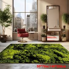 green moss creative pattern carpet area