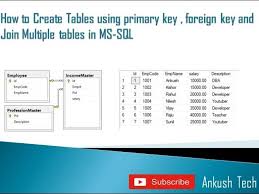 foreign key and join multiple tables