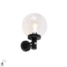 outdoor wall lamp black with clear