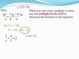 Solving Rational Equations By Cross