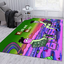 rick morty breaking bad area rug for