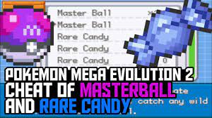 Pokemon mega evolution 2 cheat of infinite masterball & rare candy||100%  working cheat code - YouTube