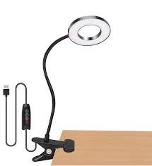 Book Reading Light In Bed Clip On Lamp With 3 Brightness Great For Bedside Makeup Mirror Headboard Office Desk Dorm Room Piano Laptop And Daily Use Black Amazon Com