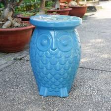Evgenij Owl Ceramic Garden Stool