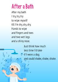 english poem for cl 1 after a bath