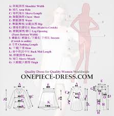 One Piece Dress Com Chinese English Measurement Term