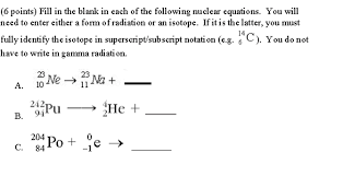 Nuclear Equations