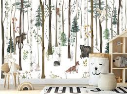 Forest Animals Photo Wallpaper Kids