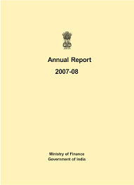 Annual Report 2007 08 Ministry Of Finance Government Of India