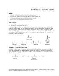 Carboxylic Acids Amp Ester