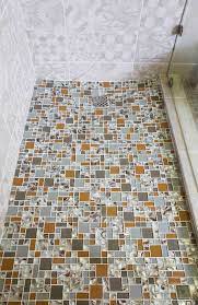 Install Glass Mosaics Onto A Shower Floor