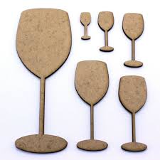 wine glass craft shapes