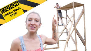 diy scaffolding for tiny house with