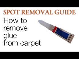 how to get glue out of carpet spot
