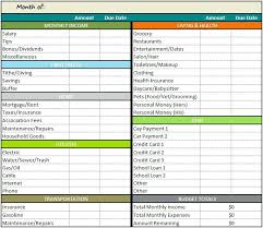 Financial Spreadsheet Template Excel Co Income And Expenses For