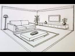 living room in two point perspective