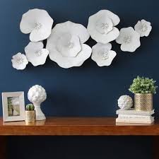 White Lilly Flower Metal Wall Decor