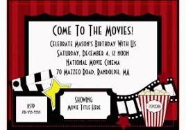 Birthday Invitations Movie Theme Movie Themed Birthday Party