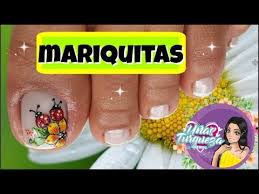 2 pulgadas, 5mm de diam diseños surtidos en: Diseno De Unas Mariquita Y Flores Ladybug Flower Nail Art Unas Turqueza Youtube
