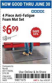 hft anti fatigue foam mat set 4 pc for