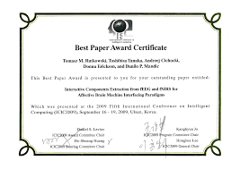 Best Paper Award Certi Cate Free Download