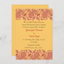red and gold indian wedding invitation