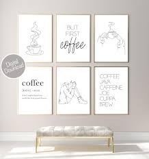 Coffee Wall Art Set Of 6 Coffee