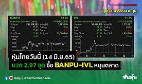 หุ้นไทยวันนี้(14 มิ.ย.65) บวก 2.97 จุด ซื้อ BANPU-IVL หนุนตลาด - Thunhoon