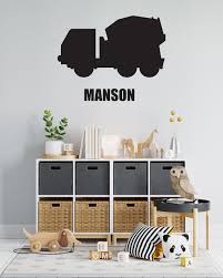Personalized Construction Truck Wall