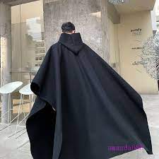 Goth Men Super Long Trench Coat