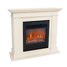 Kos White Electric Fireplace With Mdf