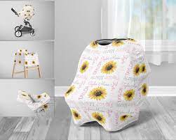 Sunflower Car Seat Canopy Cover Girl