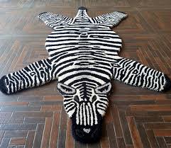 shape zebra hand tufted